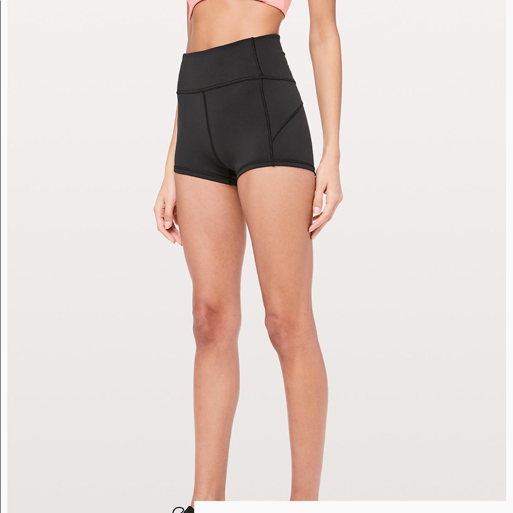 Lululemon In Movement short: color black, size 6